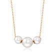 Mikimoto 5.5.-7.5mm A+ Akoya Pearl Necklace in 18kt Yellow Gold
