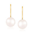 7-8mm Cultured Akoya Pearl Earrings in 14kt Yellow Gold