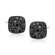 C. 2000 Vintage 2.00 ct. t.w. Pave Black Diamond Earrings in 18kt White Gold