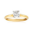 C. 2010 Vintage .52 Carat Certified Diamond Engagement Ring in 14kt Yellow Gold