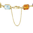 C. 1970 Vintage 40.00 ct. t.w. Multi-Gemstone Link Bracelet in 14kt Yellow Gold