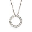 Roberto Coin 1.25 ct. t.w. Diamond Circle Necklace in 14kt White Gold