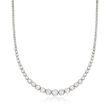 10.00 ct. t.w. Graduated Diamond Tennis Necklace in 14kt White Gold