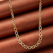 1.00 ct. t.w. Diamond Rectangular-Link Necklace in 18kt Gold Over Sterling