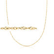 Italian .8mm 14kt Yellow Gold Adjustable Singapore-Chain Necklace
