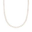 7-8mm Cultured Pearl Necklace with 14kt White Gold