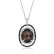 Le Vian 5.50 Carat Chocolate Quartz Pendant Necklace with .38 ct. t.w. Blackberry and Vanilla Diamonds in 14kt Vanilla Gold