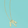 14kt Yellow Gold Personalized Name Charm Necklace