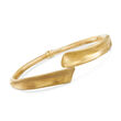 Italian 14kt Yellow Gold Concave Bypass Bangle Bracelet