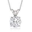 1.50 Carat Diamond Solitaire Necklace in 14kt White Gold