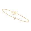 .10 ct. t.w. Diamond Flower Bracelet in 10kt Yellow Gold