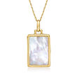 Mother-of-Pearl Pendant Necklace in 14kt Yellow Gold