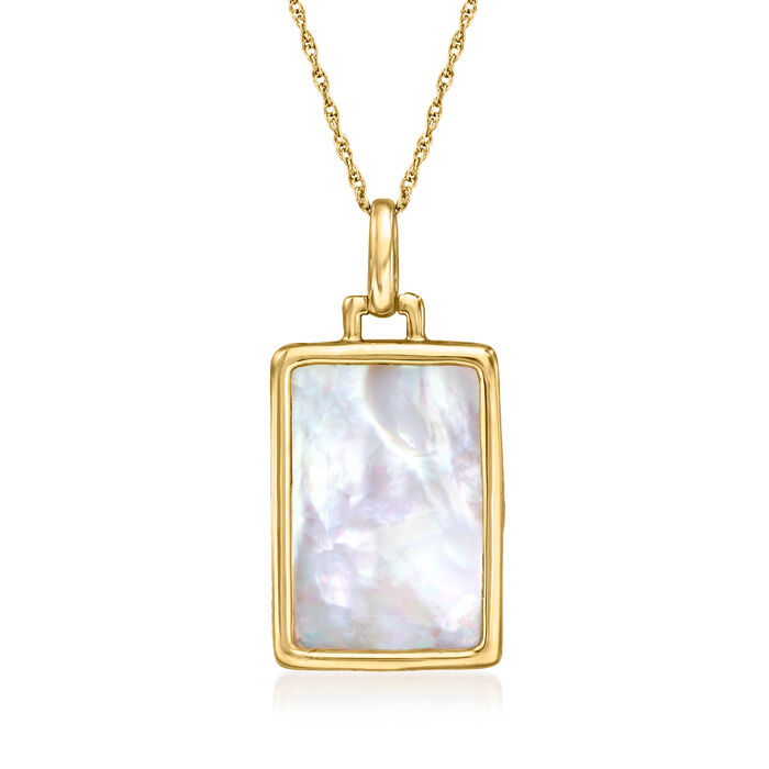 Mother-of-Pearl Pendant Necklace in 14kt Yellow Gold