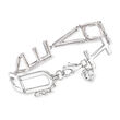 1.73 ct. t.w. CZ &quot;I Love You&quot; Bracelet in Sterling Silver