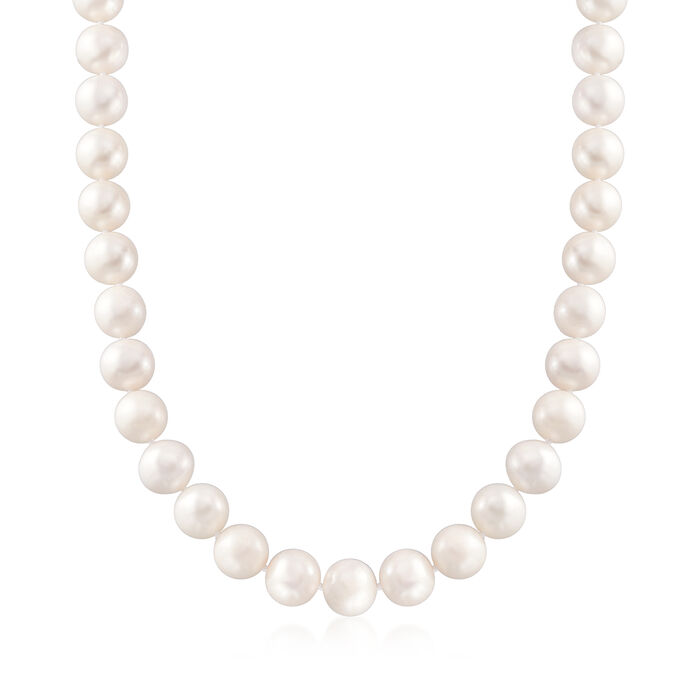 11-12mm Cultured Pearl Necklace with 14kt White Gold