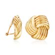 Italian 14kt Yellow Gold Puffed Knot Clip-On Earrings