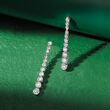 .50 ct. t.w. Bezel-Set Diamond Drop Earrings in Sterling Silver