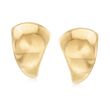 Italian 18kt Gold Over Sterling Silver Curved Triangle Earrings