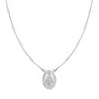 Italian Sterling Silver Miraculous Medal Bead Station Necklace