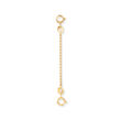 1.1mm 14kt Yellow Gold 2&quot; Safety Cable Chain