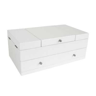 Mele & Co. &quot;Everly&quot; White-Finish Wooden Jewelry Box