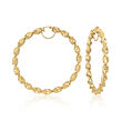 14kt Yellow Gold Twisted Large Hoop Earrings