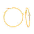 .41 ct. t.w. Bezel-Set Diamond Hoop Earrings in 14kt Yellow Gold