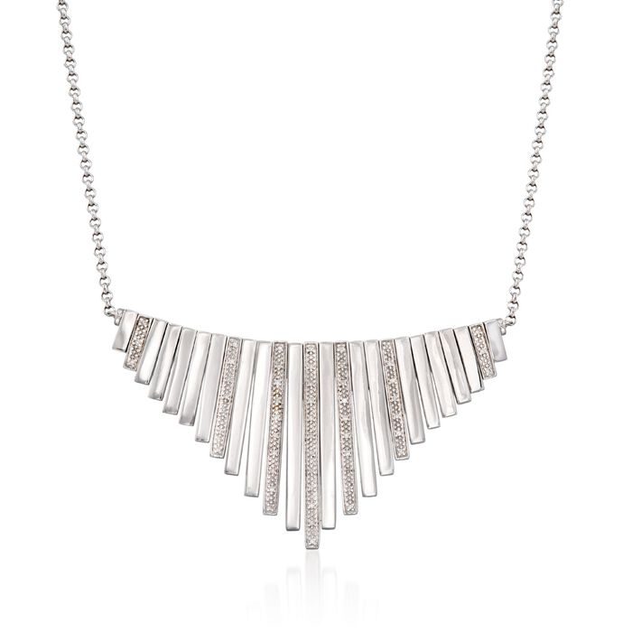 .15 ct. t.w. Diamond Bib Necklace in Sterling Silver
