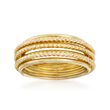 Italian 14kt Yellow Gold Stacked-Look Ring