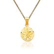 14kt Yellow Gold Sand Dollar Pendant Necklace