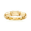 Italian Bamboo Ring in 18kt Yellow Gold