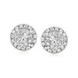 .50 ct. t.w. Diamond Illusion Halo Stud Earrings in 14kt White Gold