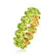 7.10 ct. t.w. Peridot Eternity Band in 18kt Gold Over Sterling