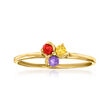 .20 ct. t.w. Multi-Gemstone Ring in 14kt Yellow Gold