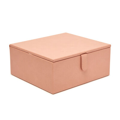 Brouk & Co. &quot;Jodi&quot; Blush Faux Leather Three-Tray Jewelry Box