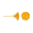 3.20 ct. t.w. Citrine Martini Stud Earrings in 14kt Yellow Gold