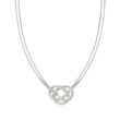 Italian Celtic Flex Knot Necklace with Sterling Silver
