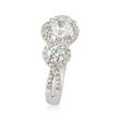 Gabriel Designs .80 ct. t.w. Diamond Engagement Ring Setting in 14kt White Gold