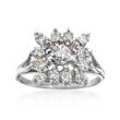 C. 1970 Vintage .53 ct. t.w. Diamond Ring in 14kt White Gold
