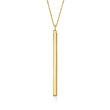 14kt Yellow Gold Vertical Bar Pendant Necklace