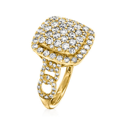 1.55 ct. t.w. Diamond Cluster Ring in 14kt Yellow Gold