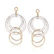 14kt Yellow Gold and Sterling Silver Circle Drop Earring Jackets