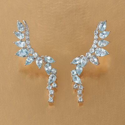 4.60 ct. t.w. Sky Blue Topaz Earrings in Sterling Silver