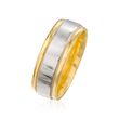 Men's 18kt Yellow Gold and Platinum Wedding Ring