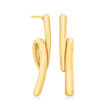Italian 18kt Gold Over Sterling Twisted Earrings