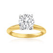 1.58 Carat Diamond Solitaire Ring in 14kt Yellow Gold