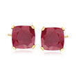 6.00 ct. t.w. Ruby Martini Stud Earrings in 14kt Yellow Gold