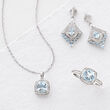 1.20 Carat Aquamarine and .10 ct. t.w. Diamond Pendant Necklace in 14kt White Gold