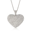 2.00 ct. t.w. Diamond Heart Pendant Necklace in Sterling Silver