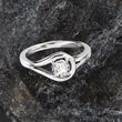 .25 Carat Diamond Loop Ring in Sterling Silver